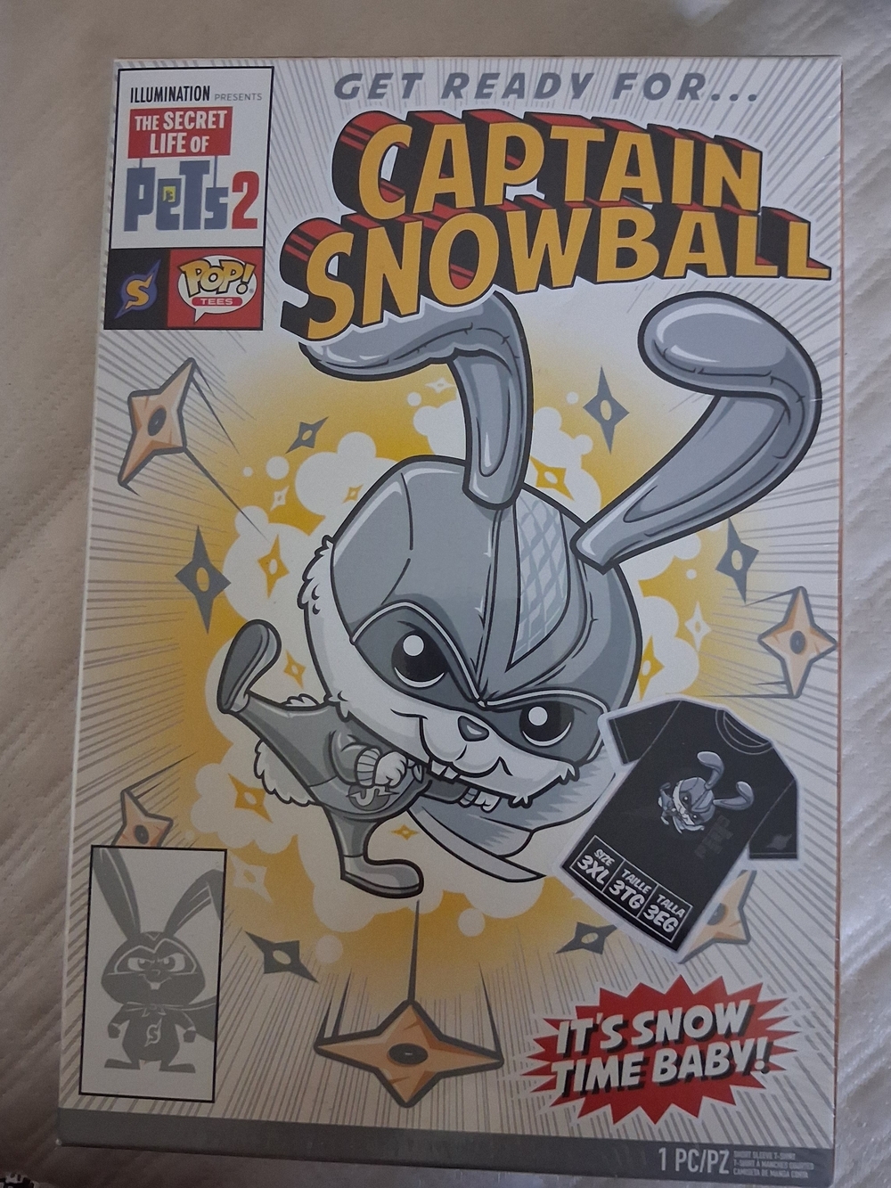 Funko The Secret Life of Pets 2 Captain Snowball Pop! Tee Black 3XL